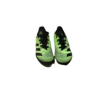 Green and Black Adidas Predator Indoor Soccer Cleats Big Kids Size 2